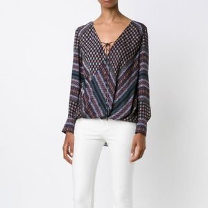 Derek Lam Silk Drape Front Top